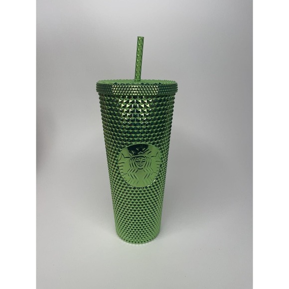 Starbucks NEW Authentic ‘23 Winter Holiday Green Bling Stud Venti Tumbler - Picture 1 of 2